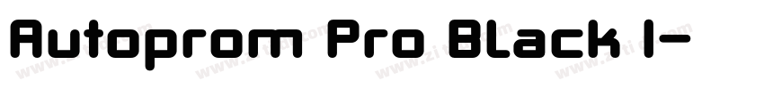 Autoprom Pro Black I字体转换